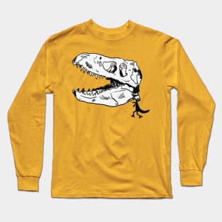 T-Rex Skull Doodle Long Sleeve T-Shirt